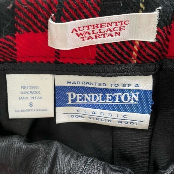 Vintage Pendleton Authentic Wallace Plaid Walking Shorts Front Pleat Bermuda S 8 - Picture 7 of 7